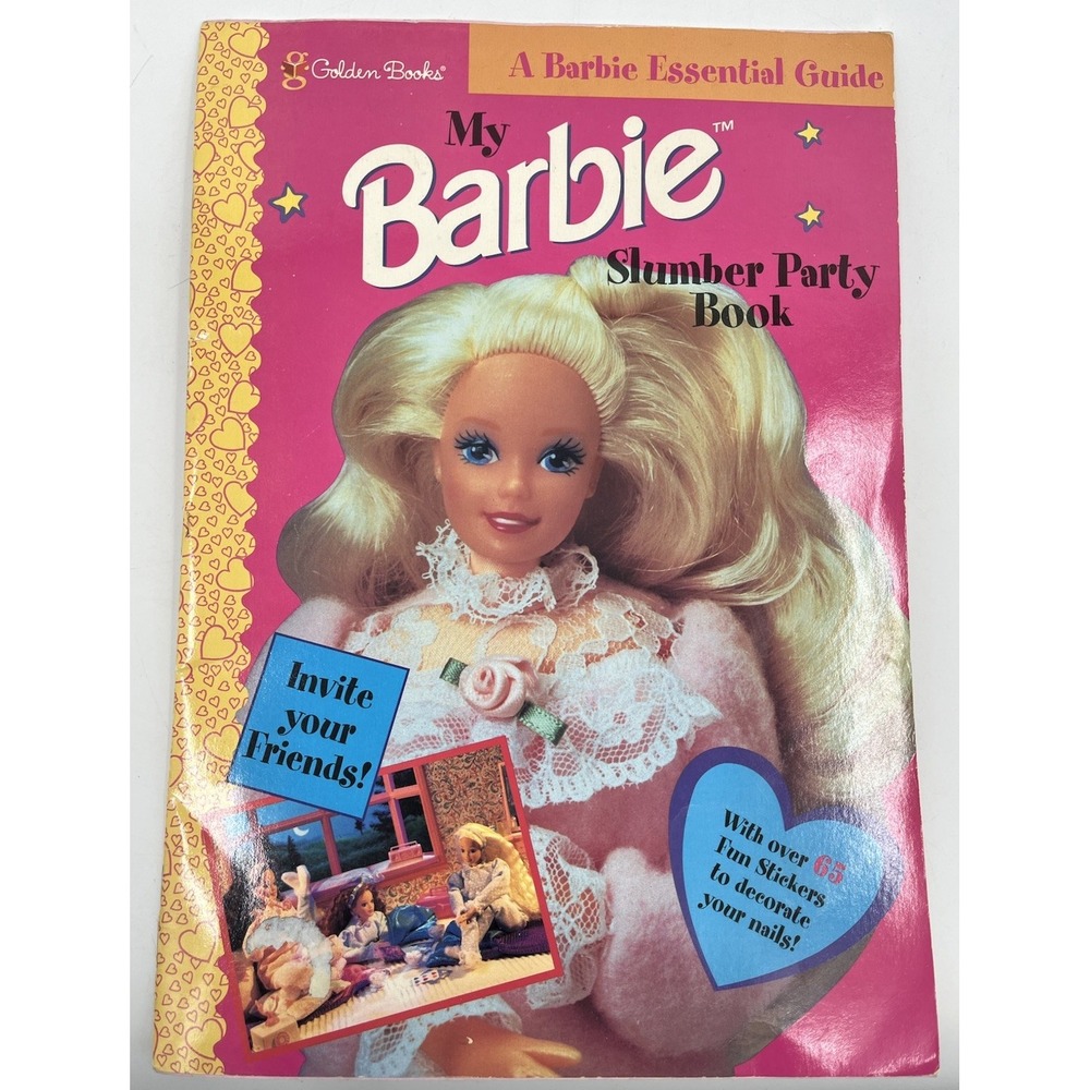 My Barbie Slumber Party Book Golden Books with Stickers 1998 PB